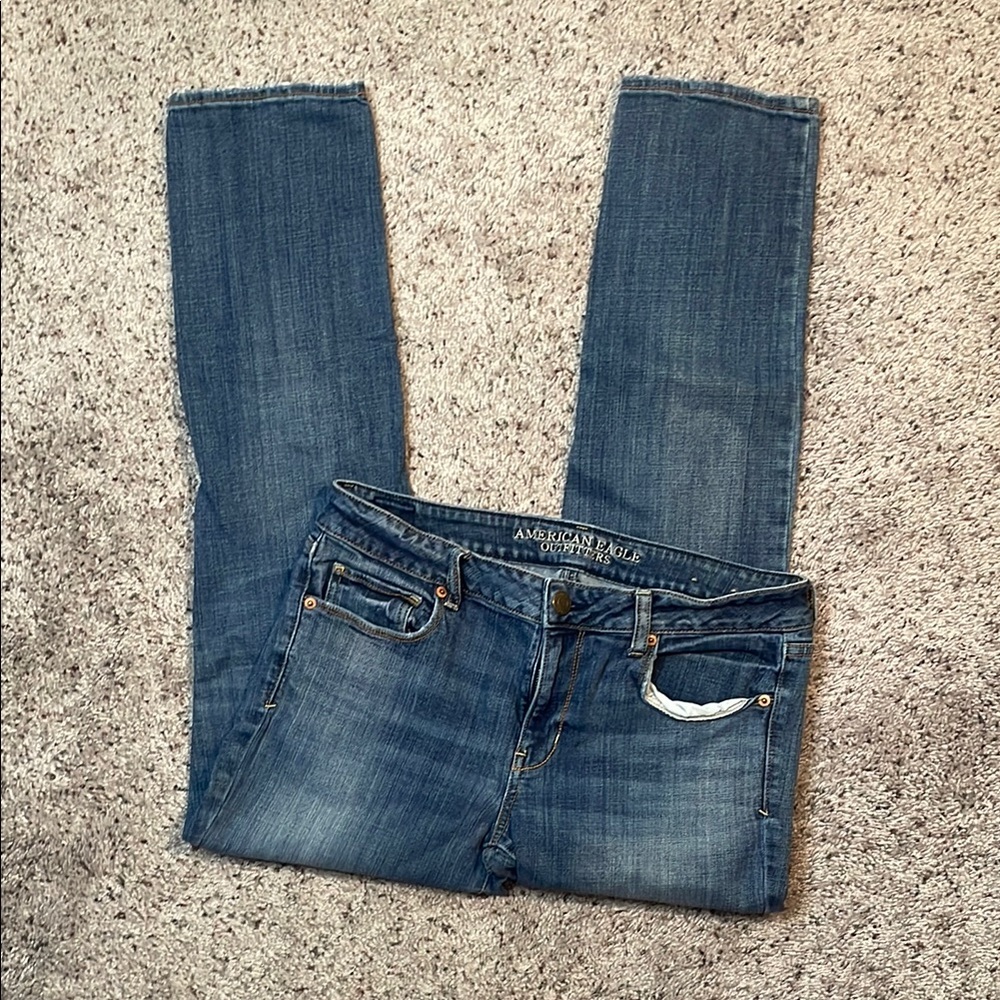 American Eagle Outfitters Blue Skinny Jeans Classic Style
